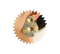 Wendalern Grande Fleur Pétale Boucles d'Oreilles Pendantes Or - Boho Déclaration Bijoux Floraux pour Femmes Filles