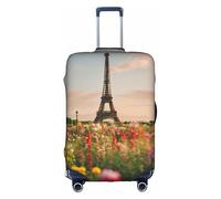 WenDang Belle housse de protection élastique pour valise, motif Tour Eiffel Paris, protection améliorée, convient aux voyageurs unisexes, blanc, M