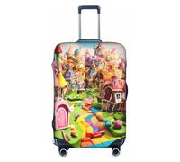 WenDang Candy Land Housse de protection élastique pour valise, protection améliorée, convient aux voyageurs unisexes, blanc, L
