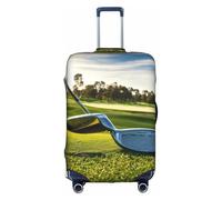 WenDang Housse de protection élastique pour valise de golf avec imprimé club de golf, protection améliorée, convient aux voyageurs unisexes, blanc, S
