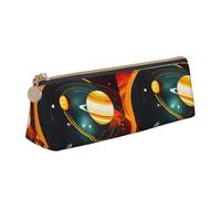 WenDang Le sac de rangement en cuir Triangle Jupiter Saturne du système solaire et le rangement de papeterie de vacances sont des articles de voyage essentiels, blanc, Taille unique, Trousse de