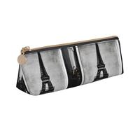 WenDang Le sac de rangement en cuir triangulaire de la tour Eiffel parisienne et le rangement de papeterie de vacances sont des articles de voyage essentiels, blanc, Taille unique, Trousse de