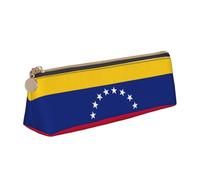 WenDang Le sac de rangement triangulaire en cuir avec drapeau du Venezuela et le rangement de papeterie de vacances sont des articles de voyage essentiels, blanc, Taille unique, Trousse de maquillage