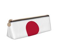 WenDang Le sac de rangement triangulaire en cuir avec drapeau japonais et le rangement de papeterie de vacances sont des articles de voyage essentiels, blanc, Taille unique, Trousse de maquillage