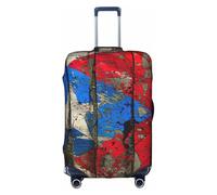 WenDang Porto Rico Housse de protection élastique pour valises Motif drapeau de Porto Rico, blanc, XL
