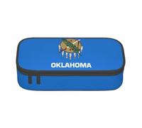WenDang Sac de papeterie multifonction avec drapeau de l'État de l'Oklahoma, adapté pour les voyages, les fournitures de bureau, le maquillage et l'organisation de bureau, Noir , Taille unique