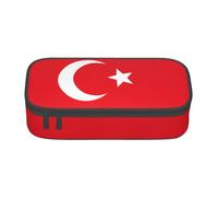WenDang Sac de papeterie multifonction drapeau de la Turquie, convient pour les voyages, les fournitures de bureau, le maquillage et l'organisation de bureau, Noir , Taille unique, Trousse de beauté