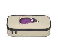 WenDang Sac de papeterie multifonction motif aubergine, convient pour les voyages, les fournitures de bureau, le maquillage et l'organisation de bureau
