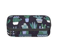 WenDang Sac de papeterie multifonctionnel pour plantes succulentes de cactus, convient pour les voyages, les fournitures de bureau, le maquillage et l'organisation de bureau