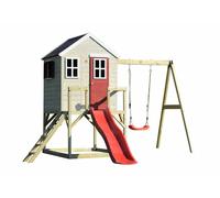 Wendi Toys Aire de jeux en bois avec portique balançoire et toboggan Éléphant - WTM24