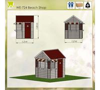 Wendi Toys Maison de jeu Blaireau en bois Plancher y compris toit à deux versants