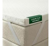 WENDRE Surmatelas 140x190 - 7 cm Mémoire de Forme - Confort Luxury Plus - Soutien Adaptatif - avec Élastiques de Fixation - Housse Lavable - Certifié Oeko-TEX - Fabriqué en Europe