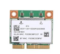 Wendry Carte réseau, Carte réseau d'interface Gigabit AC1300M Mini PCI-E, Carte réseau Bluetooth 4.0 BCM94360HMB, Vitesse réseau 1300M