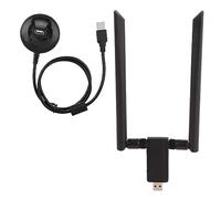 Wendry Carte Réseau sans Fil Bibande,Prise en Charge de la Norme Wi-FI 802.11ac,Débit de Transmission sans Fil élevé,RTL8812AU Adaptateur de Connexion sans Fil pour dongle WiFi USB 5.8G Double Bande