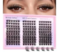 WENDY LASHES Cils Cluster Volume Russe C9 Courbe D 0.07mm | Mix longueurs 9-16mm, faux cils individuels doux naturels, extensions faciles à poser soi-même pour maquillage à la maison