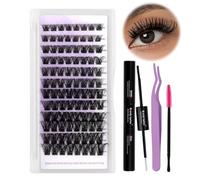 WENDY LASHES Kit Extension Cils Individuels C9 Faux Cils D Curl | Volume Russe Cluster Lashes, Bouquet Cluster Lashes pour Débutants Filles et Femmes 8-16mm