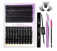 WENDY LASHES Kit Extensions Cils 100D/200D, C Curl 0,07mm, mixtes 12-16mm