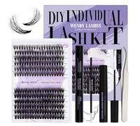 WENDY LASHES Kit Extensions Cils 40D/50D, 3D Curl 0,07mm, mixtes 12-16mm
