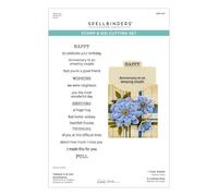 Wendy Vecchi Lot de tampons et matrices de découpe transparents Tabbed In & Out Sentiments de la collection Tabbed Classics