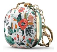 wenew Coque pour Galaxy Buds 2/Galaxy Buds Pro/Galaxy Buds Live - Coque Rigide avec Clip Porte-clés pour Filles, Enfants, Femmes, Hommes (Menthe)