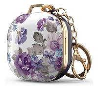 wenew Coque pour Galaxy Buds 2/Galaxy Buds Pro/Galaxy Buds Live - Coque Rigide avec Clip Porte-clés pour Filles, Enfants, Femmes, Hommes (Violet)