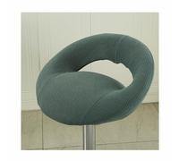 WENFEN Ensemble Rond de 4/2 avec Dossier Creux, Housses de siège de Chaise de Bar, de Cuisine, comptoir de Petit-déjeuner, Housses de Chaise de Bar for Tabouret de Bar pivotant en Cuir PU(A5,6PCS)