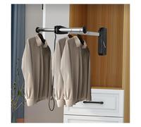 WENFEN Tringle de penderie, Barre de penderie Rabattable, Cintre de penderie à Bras Unique réglable, élévateur télescopique avec Retour en Douceur for Suspendre Les vêtements, for penderie, vestiaire