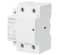 Wengart Contacteur CA efficace WCT-100, AC230 V, 100 A, blanc pour une utilisation prolongée, réduction du bruit, économie d'énergie, petite taille, étendu avec des accessoires supplémentaires pour