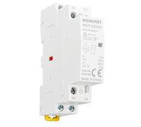 Wengart Contacteur DC Silencieux WCT-E25-25A 2NC - Bobine 24V DC - Largeur 18mm (1 Module) pour Rail DIN - Idéal pour Domotique, Solaire et Contrôle Intelligent - Blanc