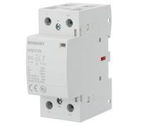 Wengart Contacteur Modulaire Silencieux WGC7-63 - 63A 1NO+1NC - Bobine Universelle AC/DC 24V - Largeur 36mm (2 Modules) pour Rail DIN - Idéal pour Solaire, Piscine et Domotique - Blanc