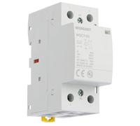 Wengart Contacteur Modulaire Silencieux WGC7-63 - 63A 2NO (Bipolaire) - Bobine Universelle AC/DC 24V - Largeur 36mm (2 Modules) pour Rail DIN - Idéal pour Solaire, PAC et Domotique - Blanc