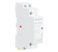 Wengart Contacteur Silencieux 24V AC (Basse Tension) - 2NC (Normalement Fermé) - 25A - Largeur 18mm (1 Module) - Idéal pour Automatisme, Domotique et Sécurité - WCT-25