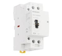 Wengart Contacteur Silencieux avec Commande Manuelle AC 230V 63A 2NC (Normalement Fermé) - Sélecteur 3 Positions (Auto/ON/OFF) Largeur 36mm (2 Modules) Idéal pour Délestage et Sécurité WCT-63M
