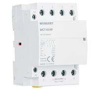 Wengart Contacteur triphasé WCT-63,contacts 4P 4NO,AC230V 63A,plus silencieux,plus économe en énergie, peut contrôler efficacement les appareils électriques et les moteurs
