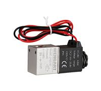 Wengart Électrovanne Directe 24V DC 2/2 Voies 1/4" pour Automaticiens, Évite les Fuites et l'Encombrement des Armoires Étroites, avec Action Directe 0 Bar et Câblage Direct Filaire