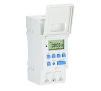 Wengart Interrupteur Horaire Digital THC15A - AC/DC 24V - Programmable Hebdomadaire (28 Groupes) - Sortie Contact Sec sans Potentiel Idéal pour Motorisation de Portail, Arrosage et Systèmes Solaires
