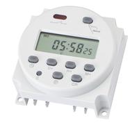 Wengart Minuterie Digitale 12V AC/DC (CN101A) - Programmable Hebdomadaire - Sortie Contact Sec sans Potentiel - Ecran LCD de 1 Min a 168 Heures - Ideal pour Solaire, Camping-Car et Batterie