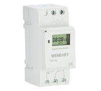 Wengart Minuterie numérique THC15A,AC230V 16A, programmable hebdomadaire, jusqu'à 28 Groupes activés et désactivés, Montage sur Rail, Sortie de Commutation sans potentiel