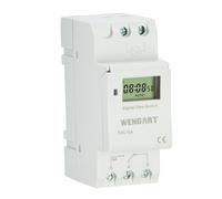 Wengart Minuterie numérique THC15A,ACDC12V, programmable hebdomadaire, jusqu'à 28 Groupes activés et désactivés, Montage sur Rail, Sortie de Commutation sans potentiel