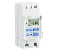 Wengart Minuterie numérique THC30,AC230V 30A programmable hebdomadaire, jusqu'à 28 Groupes activés et désactivés, Montage sur Rail, Sortie de Commutation sans potentiel