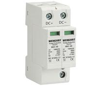 Wengart Parafoudre CC 1000V DC - Protecteur de Surtension Photovoltaïque Type 2 (20kA/40kA) 2 Pôles - Cartouches Débrochables pour Maintenance Facile Montage Rail DIN Protection Onduleur Solaire
