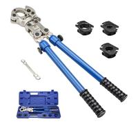 WENGART ProPress Kit d'outils à sertir avec matrices de taille 1,27 cm, 1,9 cm, 2,5 cm avec tête rotative à 360° et poignée extensible pour raccords de tuyaux en cuivre, plomberie et CVC