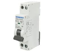 Wengart RCBO Disjoncteur Différentiel 1P+N B32 Type A 30mA Courbe B (Protection de Ligne Longue) - Format Compact 1 Module (18mm) Pouvoir de Coupure 6kA Sécurité Plaques Induction et Maison Bois