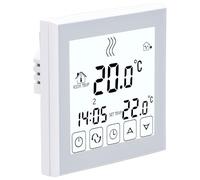 Wengart Thermostat d'Ambiance 230V 3A pour Chauffage au Sol Hydraulique Sortie Alimentée NC/NO (230V) Compatible Boîte d'Encastrement 60mm Programmation Hebdomadaire [Non Compatible avec Chaudière]