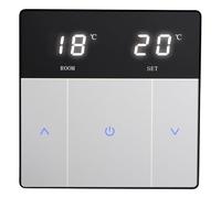 Wengart Thermostat de Chauffage au Sol Électrique WG808-16A 230V - Utilisation Ultra-Simple sans Programmation - Écran LED Tactile - Sonde de Sol 3m Incluse