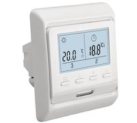 Wengart Thermostat hebdomadaire programmable à Affichage numérique WG806, AC230V 16A, Fonctionne pour Chauffage au Sol électrique avec capteur de sonde de 3m, Blanc