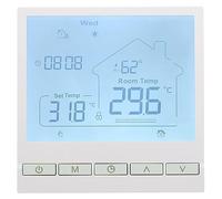 Wengart Thermostat Programmable WG905 - Chauffage au Sol Hydraulique & Chaudière (Contact Sec) - Affichage de l'Humidité & Température - AC 230V 3A - Compatible Boîtier Rond 60mm