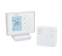 Wengart Thermostat sans Fil RF433 - Contact Sec (Libre de Potentiel) - Idéal pour Chaudière à Gaz/Fioul et Plancher Chauffant - Double Alimentation Piles ou USB - Programmation 7 Jours - Sortie NO/NC