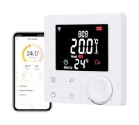 Wengart Thermostat TUYA R8W, AC230V 3A, pour système de Chauffage de l'eau, Thermostat WiFi à Volant de Programmation hebdomadaire 2,4 GHz, Compatible avec Alexa Echo/Google Home