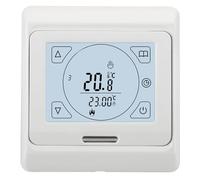 Wengart Thermostats de Chauffage hebdomadaires programmables à écran Tactile WG809, AC230V 3A,Fonctionne pour Chauffage au Sol radieux, Blanc